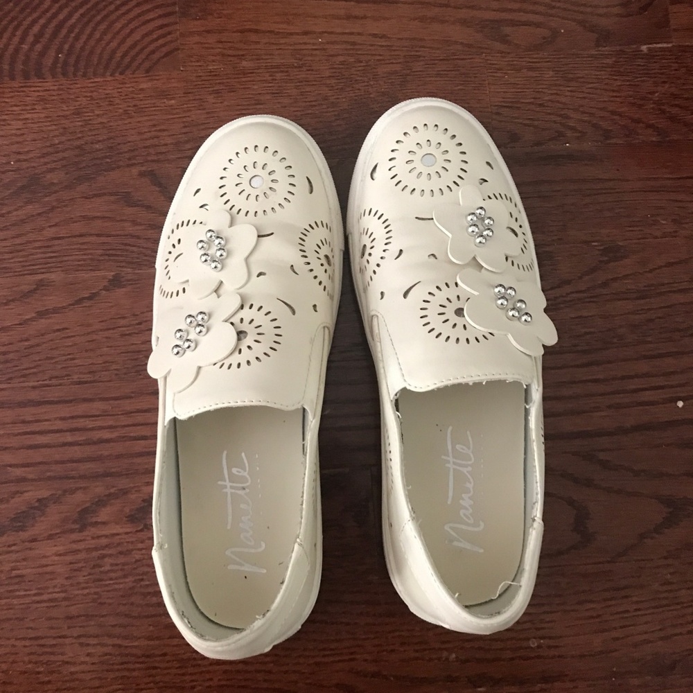 Cream colored shoes